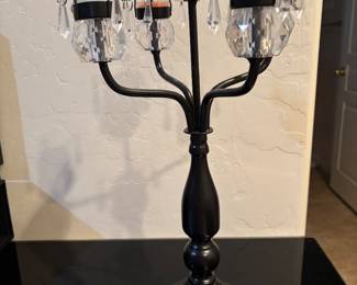 Wooden Candelabra with Tea Lights