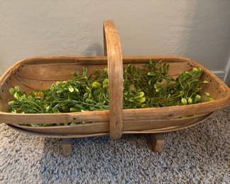 Handmade Rustic Wooden Garden Trug Basket