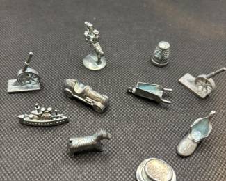 Vintage Metal Monopoly Game Pieces & Tokens