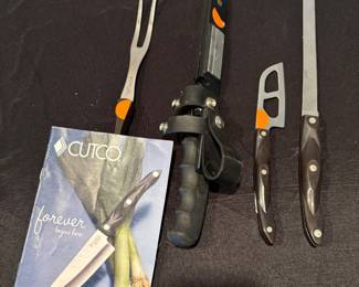 Cutco, Slicer, Cheese Knife, Carving Fork, Fisherman's Knife & Sheath