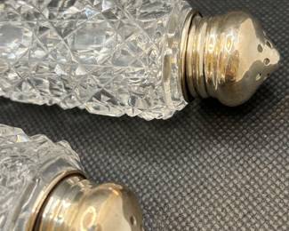 Cut-Glass or Crystal Salt & Pepper Shakers