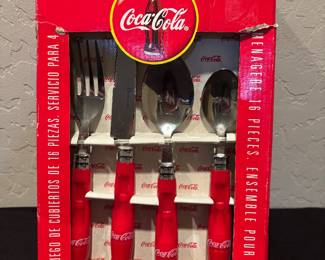 Vintage 16-Piece Coca Cola Silverware Set, NIB