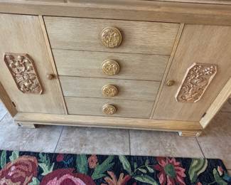 Console, 54" X 19" X 33" High, Limed Finish