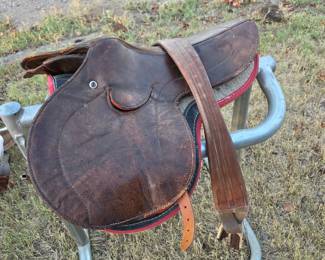 English Saddle with Horse Girth (Stand not for Sale)