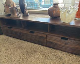 Matching Sauder Entertainment Credenza, Grand Walnut Finish