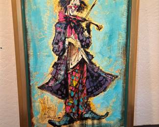 Framed Oil Painting By Antoine Baldi MCM