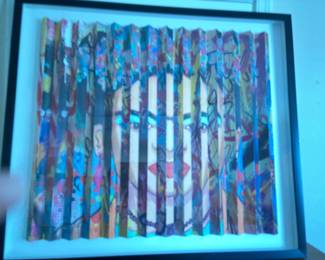 Folded Paper Artistic Image in Shadow Box by Einat Dan
