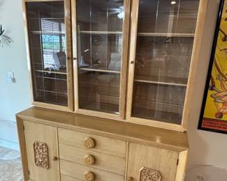 Sideboard & Console, Bevelled Glass Doors, 54" X 19" X 73" 