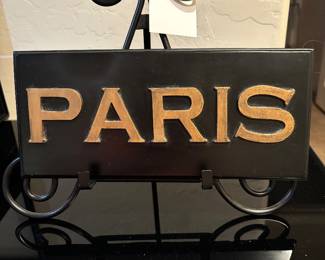 Easel & PARIS Sign