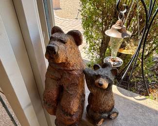 Carved Wooden Bears