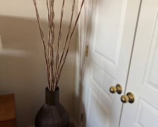 Wooden Floor Vase/Reeds