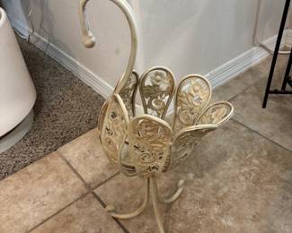 Carved Metal Planter