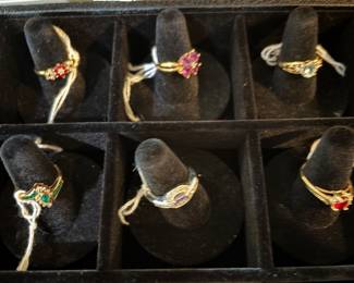 Both Trays Also Have Semi-Precious Stones