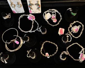 Sterling Earrings, Rings, Bracelets