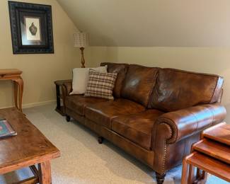Henredon leather couch