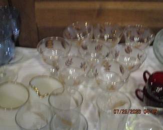 Mid Century glass ware including Fire King