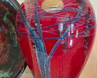 Richard Satava Art Glass 11" tall