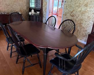 Traditional Dining Set - Table and 6 Chairs 83”x 43.5
