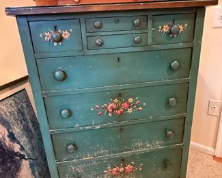Antique Country Painted Chest 
