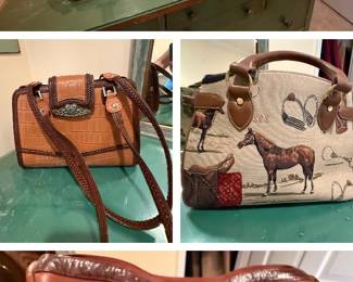 Women’s handbags including one Ariat 