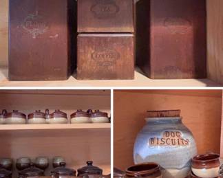 Various crocks and dry storage 