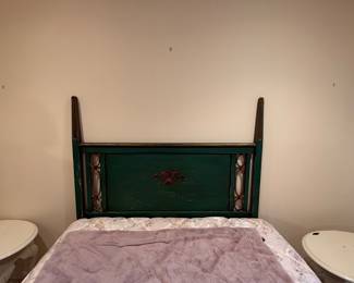 Antique Country Painted Full Headboard