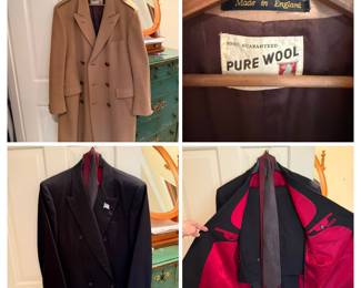 Men’s Wool English coat and custom Suit 