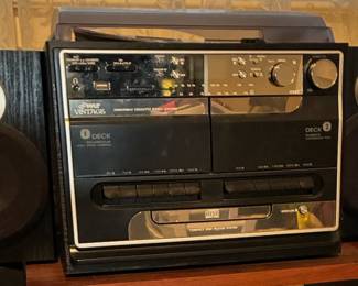 Has a turntable on top