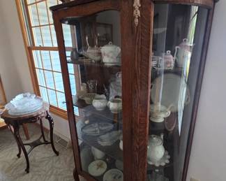 Oak China Cabinet, Belleek