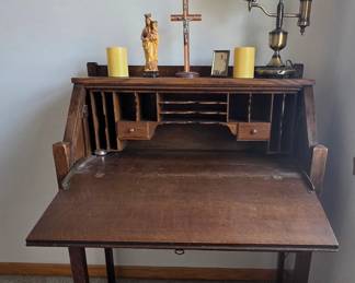 Antique Desk, Religious Items 