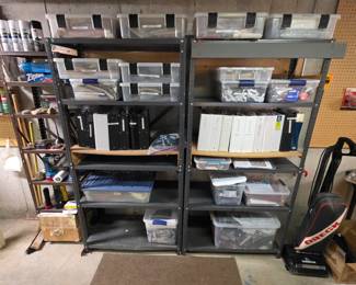 Crafts, Sewing, Metal Shelving 