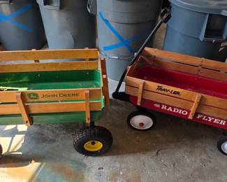 John Deere and Radio Flyer Wagons