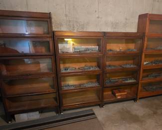 Antique Lawyer Bookcases, Model Ships Collection