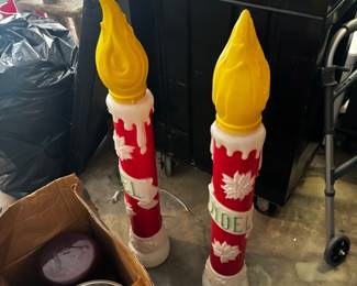 Blow mold vintage Noel candles 