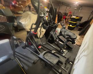 Elliptical, bikes x 2, treadmill