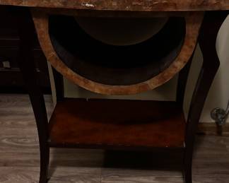 Faux marble side table 