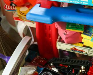 A collection of vintage G.I. Joe toys, and TONS of other nostalgic toys, books, and games.