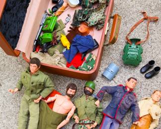 A collection of vintage G.I. Joe toys, and TONS of other nostalgic toys, books, and games.