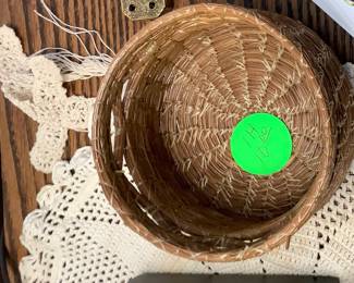 Straw basket.  Hand made.