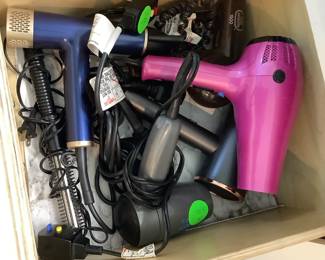 Different type of hair blowers.