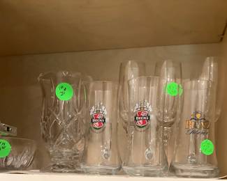 Beer glasses.