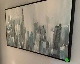 Beach scene on canvas.