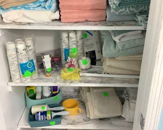 Towels and bath items.