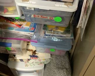 Just a few of the many items in craft room along with lots of office supplies.