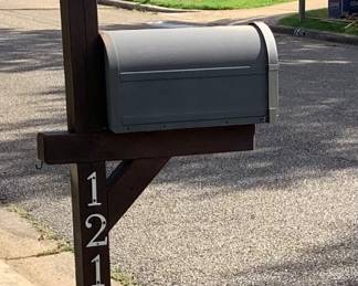 Mail box with house number.