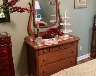 Antique oak dresser with mirror.  Price: 145.00