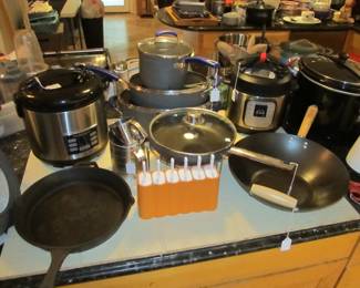Great Small Appliances & cookware. Instapot's and crockpots