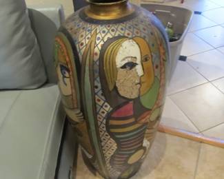 Large Picasso style vase (repaired)