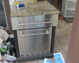 Master Forge Outdoor Refrigerator w/ granite top