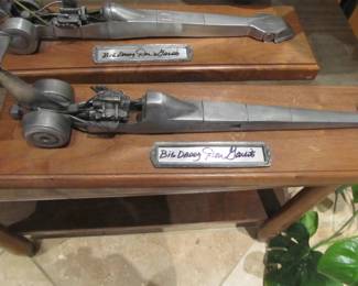 1990s Pewter Drag Racing Sculptures Signed by "Big Daddy" Don Garilits